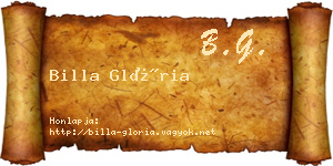 Billa Glória névjegykártya